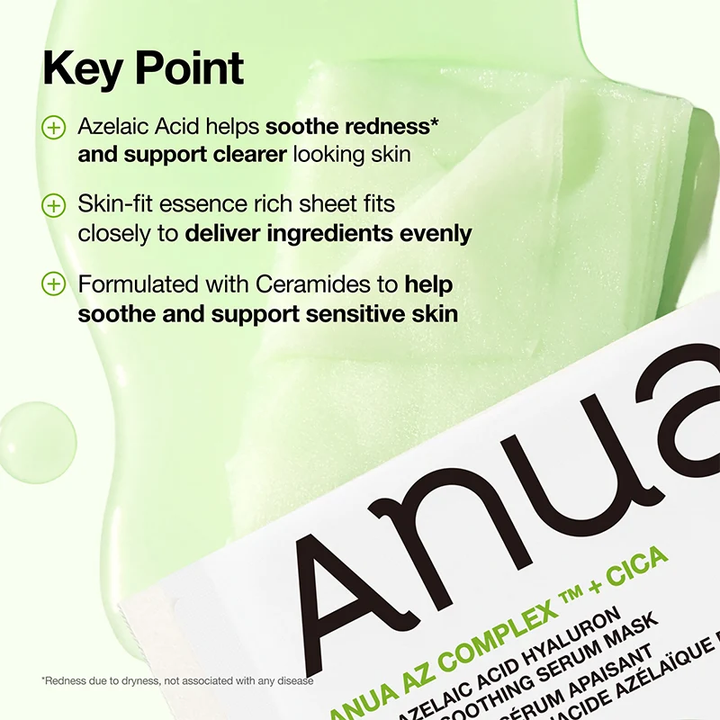 Anua Azelaic Acid Hyaluron Redness Soothing Serum Mask