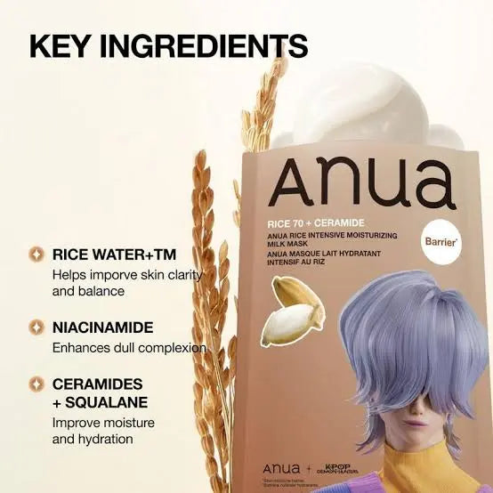 Anua Kpop Demon Hunters Rice Intensive Moisturizing Milk Mask
