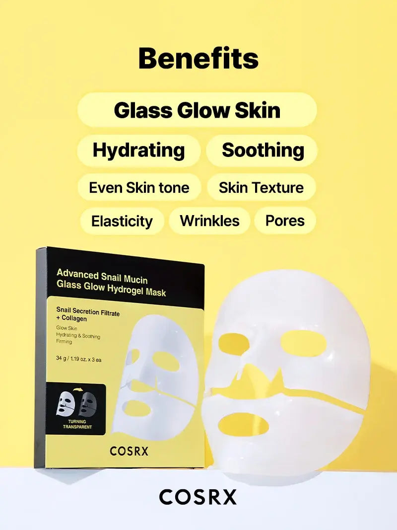 COSRX Advanced Snail Mucin Glass Glow Hydrogel Mask
