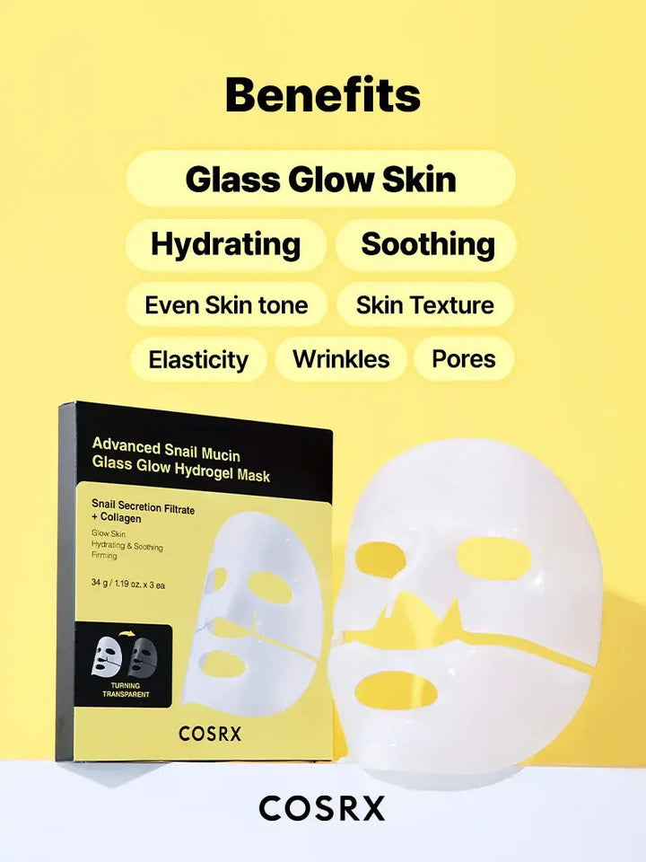 COSRX Advanced Snail Mucin Glass Glow Hydrogel Mask