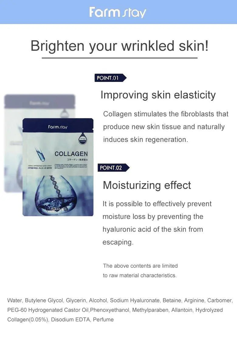 Farmstay Visible Difference Mask Sheet Collagen