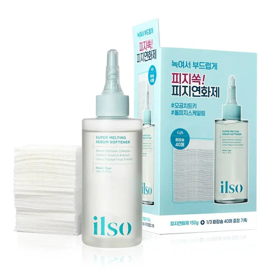ILSO Super Melting Serum Softener 150ml with Cotton Pad 40Pcs ilso