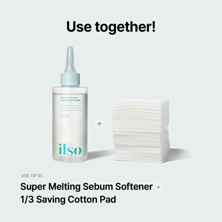 ILSO Super Melting Serum Softener 150ml with Cotton Pad 40Pcs ilso