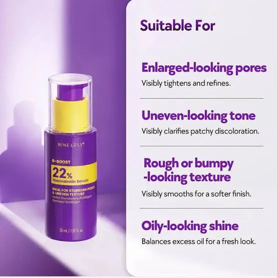 NINELESS B-Boost 22% Niacinamide Serum