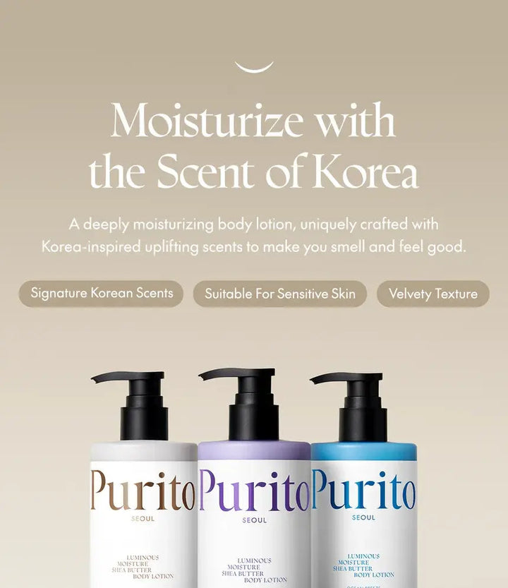 Purito SEOUL Luminous Moisture Shea Butter Body Lotion - 3 Types Purito