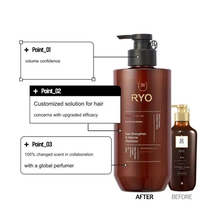 RYO Hair Strengthen & Volume Shampoo 480ml - Seouléa
